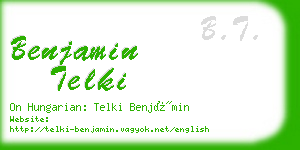 benjamin telki business card